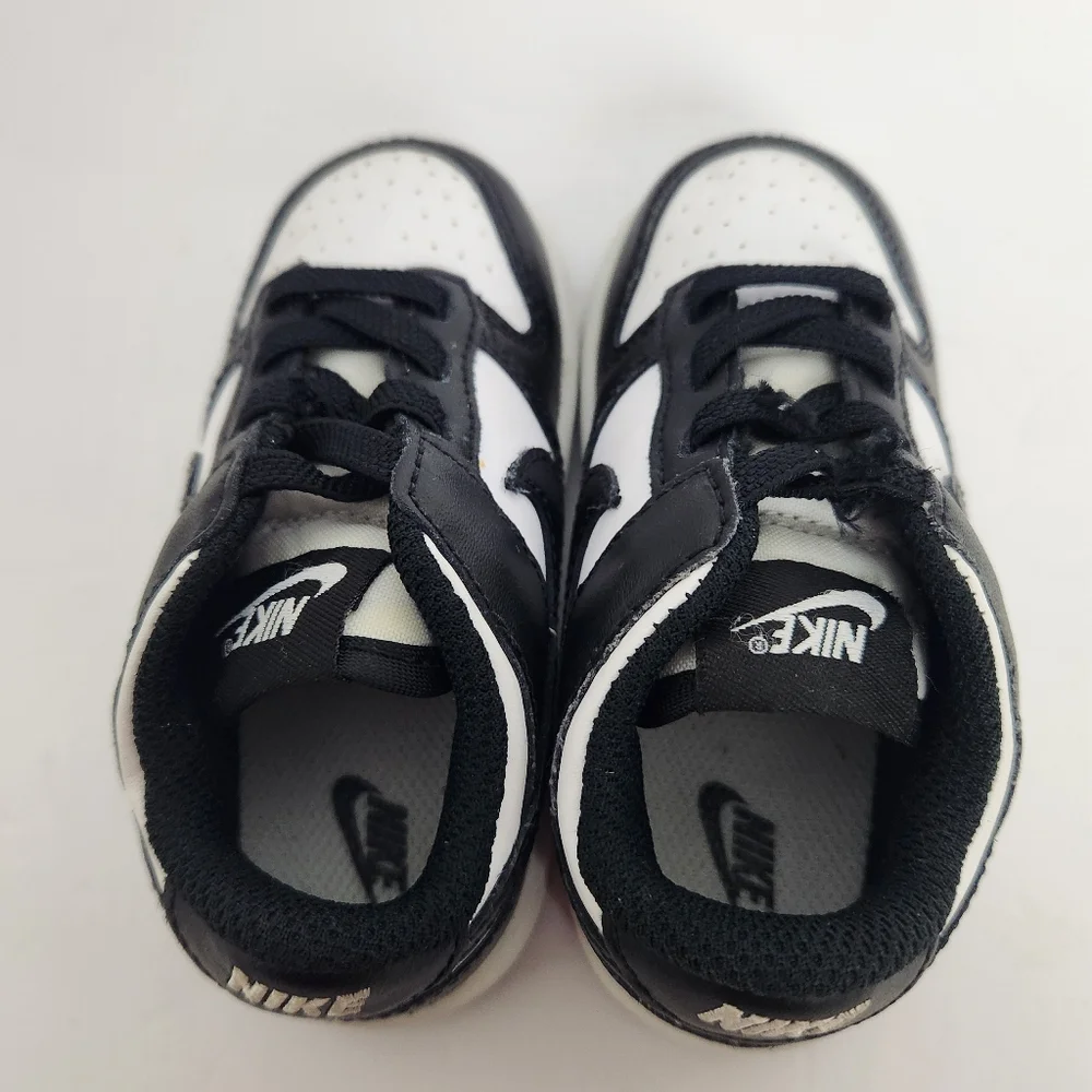 Nike Dunk Low Shoes Toddler Size 6C Black White Panda Kids Sneakers CW1589-100 - Picture 7 of 12